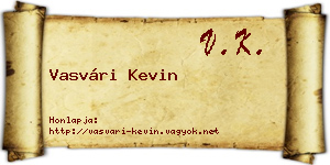 Vasvári Kevin névjegykártya